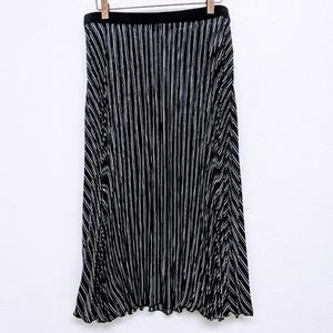 Max Studio accordion stripes midi skirt